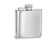 Polished Stainless Steel Hip Square Flask Engravable Personalized Gift Item