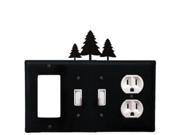 Pine Trees Single GFI Double Switch and Single Outlet Cover