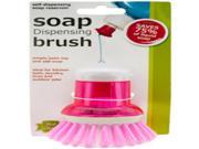 Soap Dispensing Brush Transparent White Green Blue Pink Case Pack 24