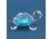 Blue Turtle Glass Figurine
