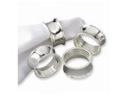 Set of 4 Silver plated Beaded Napkin Rings Engravable Personalized Gift Item