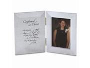 Silver tone Confirmation Hinged 2.5x4 Photo Frame