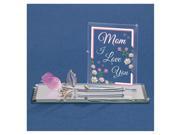 Mom I Love You Glass Rose Perfect Mother Gift