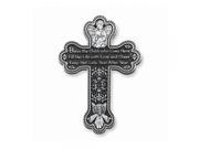 Bless this Child Girl Pewter Finish Cross