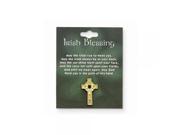 Celtic Cross with Green Stone Lapel Pin Perfect Irish Gift