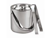 Stainless Steel Quart Ice Bucket with Tongs Engravable Personalized Gift Item