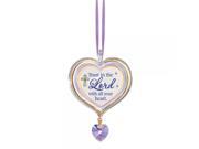 Trust In The Lord Heart Glass Ornament Perfect Religious Gift