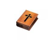 Wooden Hand Carved Stained Bible Box Perfect Religious Gift