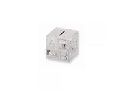 Silver plated Baby Block Bank Engravable Personalized Gift Item