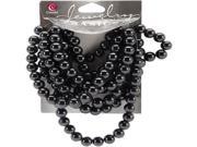Jewelry Basics Glass Beads 8mm 130 Pkg Black Opaque Round