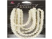 Jewelry Basics Pearl Beads 6mm 158 Pkg Ecru Round