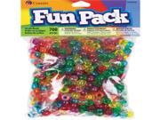 Fun Pack Acrylic Pony Beads 700 Pkg Transparent Rainbow