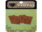 Vintaj Metal Altered Blanks Rectangles 22.5mmX12.5mm 4 Pkg