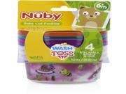 Nuby Print Wash or Toss 10 oz. Bowls with Lids 4 pack Case Pack 72