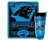 Panthers National Football League 16oz Travel Mug and 50 x 60 Fleece Throw Gift Set