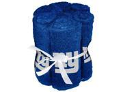 NY Giants National Football League 12 x 12 Washcloths 6 Pack with Embroidered Applique Logo