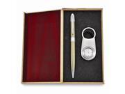Silver tone Engravable Watch Key Ring and Pen Gift Set Embossing Gift Item