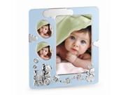 Blue Pink Baby Train Photo Frame