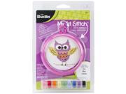 My 1st Stitch Owl Mini Counted Cross Stitch Kit 3 Round 14 Count