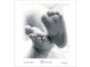 Baby Feet Birth Record On Aida Counted Cross Stitch Kit 7 X8 18 Count