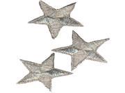 Wrights Iron On Appliques Silver Metallic Stars 2 3 Pkg