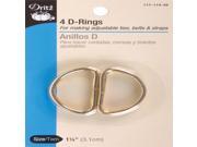 Metal D Rings 1 1 4 4 Pkg Gilt