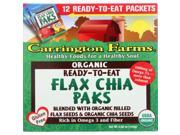 Carrington Farms Ready To Eat Organic Flax Chia Paks 12 Pkts