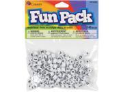 Fun Pack Alphabet Beads Round White 145 Pkg