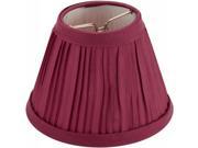 Pleated Cloth Covered Lampshade 2.5 X4 X5 Burgundy