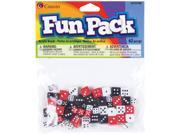 Fun Pack Dice Beads Mix 8mm 10mm 62 Pkg Assorted Colors