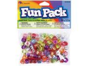 Fun Pack Silver Lined Pony Bead Mix 32 Grams Pkg Assorted Colors