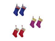 Set of 2 Disney Character Christmas Stockings Holiday Decorations