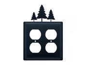 Pine Trees Double Outlet Cover