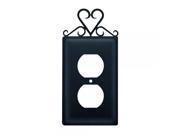 Hear t Single Outlet Cover