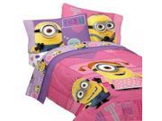 Despicable Me Minions Bedding and Curtain Set Pink Way 2 Cute Comforter Sheet Set and Drapes