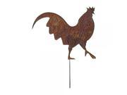 Rooster Rusted Garden Stake