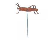 Grasshopper Rusted Garden Stake