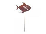 Tropical Fish Rusted Garden Stake