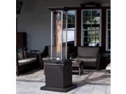 Mocha Finish Square Flame Patio Heater