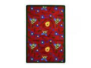 Kid Essentials Early Childhood Bee Attitudes Rug 5 4 x 7 8 Rectangle Red