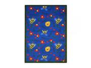Kid Essentials Early Childhood Bee Attitudes Rug 7 8 x 10 9 Rectangle Blue