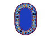 Kid Essentials Early Childhood Children of Many Cultures Rug 5 4 x 7 8 Oval Multi