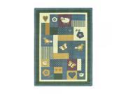 Kid Essentials Infants Toddlers Baby Love Rug 5 4 x 7 8 Rectangle Soft