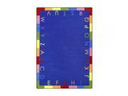 Joy Carpets Kid Essentials Early Childhood Rainbow Alphabet Rectangle 3 10 x 5 4 Bold