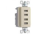 Legrand TM8USB4ICC6 Quad USB Charger Ivory