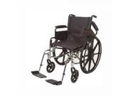 Roscoe Medical K42016Dhfbsa K4 Lite Wheelchair Flip Back Desk Length Arms And Swing Away Footrests Powder Coated Silver Vein Steel