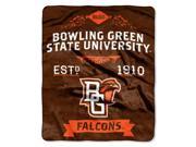 Bowling Green State College Label 50 x 60 Raschel Throw