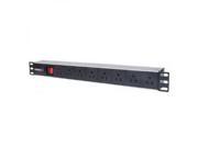 Intellinet 8 Way Power Strip With On Off Switch And Overload Protection 1U 19 R