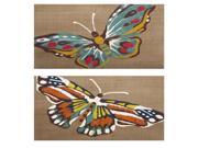 BENZARA IMX A0211613 Attractive Nerina Embroidered Butterfly Wall Decor Assorted 2