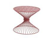 Interesting Sled Metal Red Accent Table